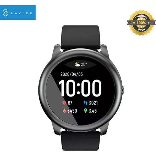 Haylou Solar LS05 Akıllı Saat - IP68 - Siyah - (Android ve iPhone Uyumlu)